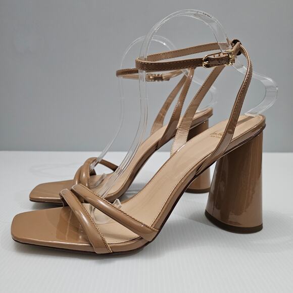 NEW Sam Edelman Kia Block Heel Strappy Sandal Rosa Blush Patent Size 10.5 - Picture 12 of 12